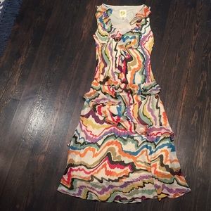 Anthropology C Keer silk dress